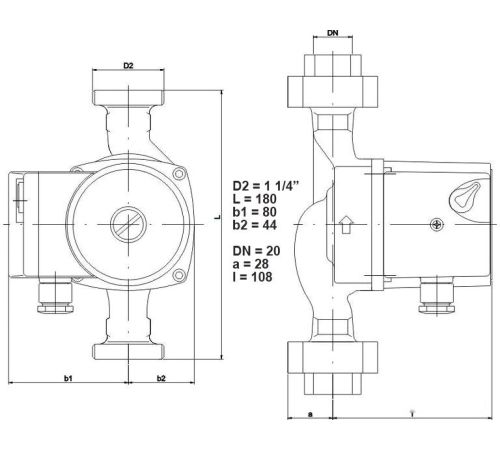 Циркуляционный насос IMP Pumps GHN 20/60-180
