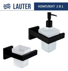 Набор аксессуаров для ванной Lauter 21SH71062 + 21SH71092 Matt Black, 2 предметов