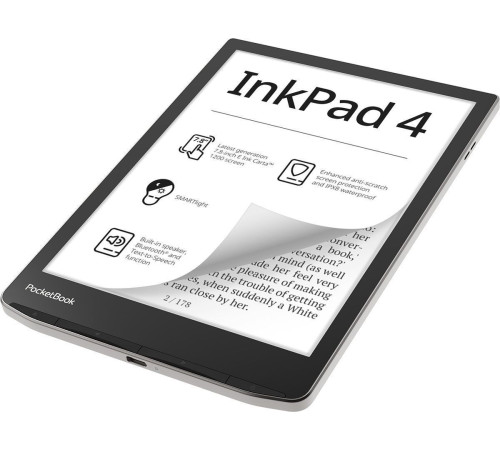 Электронная книга PocketBook 743G InkPad 4 черный/серебристый
