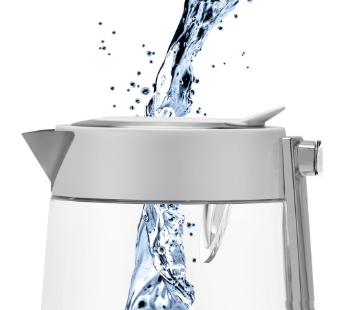 Электрический чайник Polaris PWK 1715CGL Water Way Pro белый