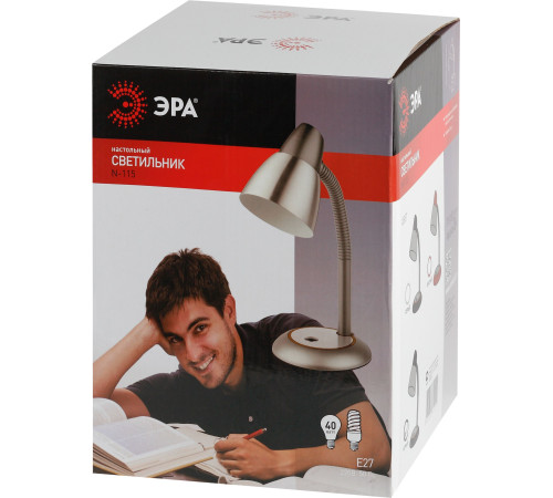 Настольная лампа ЭРА N-115-E27-40W-BK черный