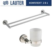 Набор аксессуаров для ванной Lauter 21SH72061 + 21SH70021 Chrome, 2 предмета