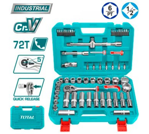 Универсальный набор инструментов Total THT121602 62 предмета