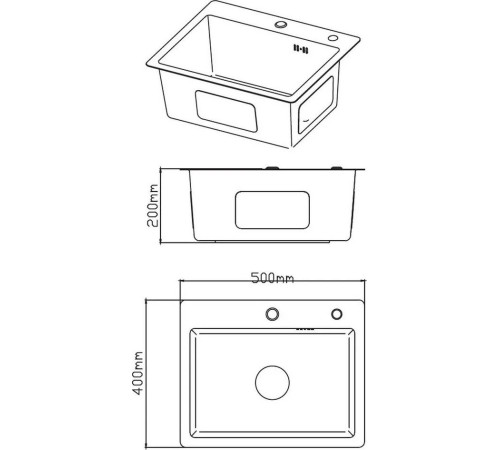 Кухонная мойка Diadonna DS5040В