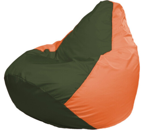 Кресло-мешок Flagman Груша Макси Г2.1-56 оранжевый/оливковый темный