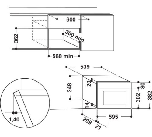 Микроволновая печь Whirlpool W7 MN840