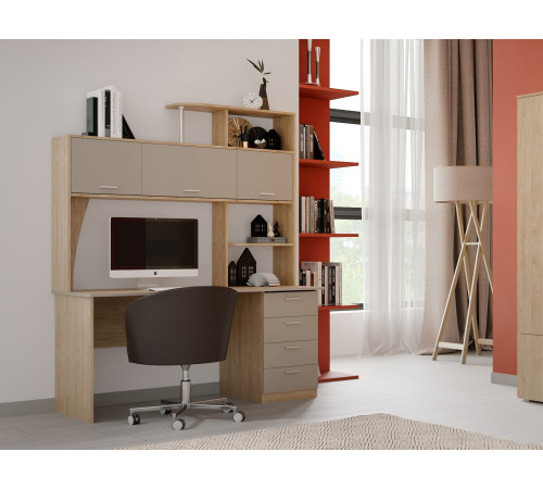 Стол Мебельград СК-11 дуб натуральный/светлый капучино