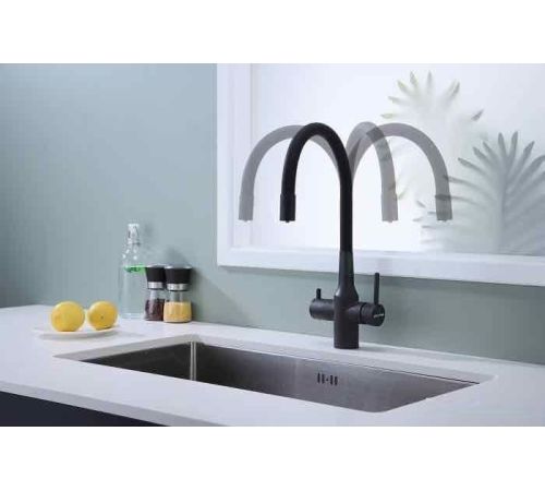 Смеситель Paulmark Salix Sa213419-BLM черный металлик