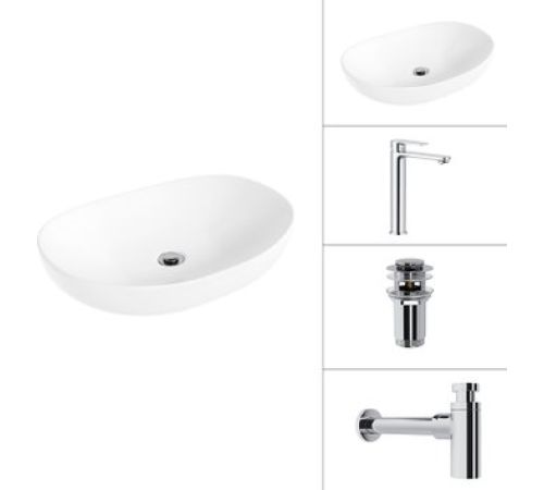 Умывальник Lauter 21502 + Moon 21СK81691C + сифон 21635CH + дон.клапан 21190CH хром