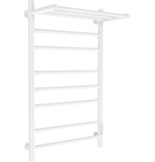 Полотенцесушитель Маргроид Ferrum Вид 10 СНШ с полкой 80/50 Белый матовый, скрытого монтажа, таймер справа