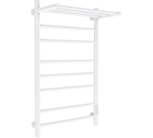 Полотенцесушитель Маргроид Ferrum Вид 10 СНШ с полкой 80/50 Белый матовый, скрытого монтажа, таймер справа