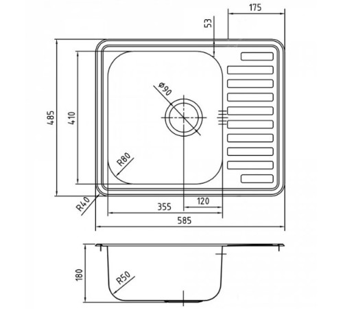 Кухонная мойка IDDIS Strit STR58SDi77