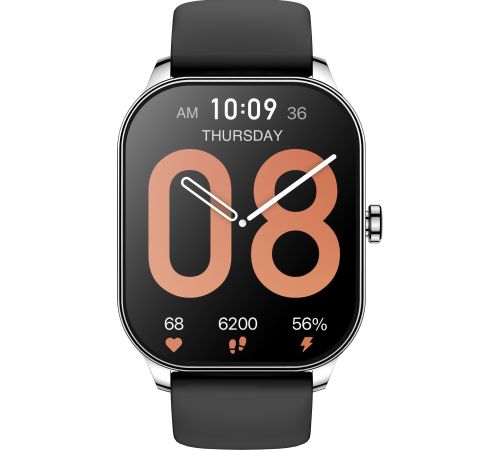 Умные часы Amazfit Pop 3S серебристый, с силиконовым ремешком