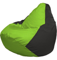 Кресло-мешок Flagman Груша Макси Г2.1-153 черный/салатовый