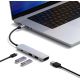 Док-станция Satechi 4-in-1 USB-C Slim Multiport Adapter 4K ST-P4SS серебристый