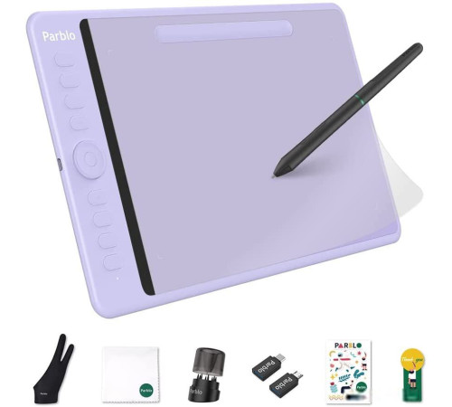Графический планшет Parblo Intangbo M сиреневый