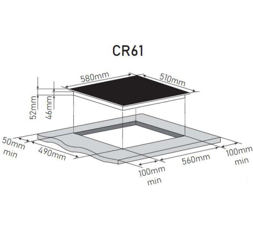 Варочная панель ZorG CR61 black