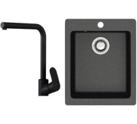 Кухонная мойка Berge BR-4200 + Like F8005022 черный