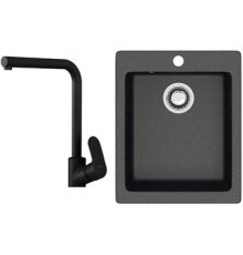 Кухонная мойка Berge BR-4200 + Like F8005022 черный