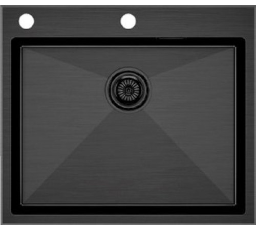 Кухонная мойка Paulmark Kroner-Edge 59 PM775951-GM вороненая сталь