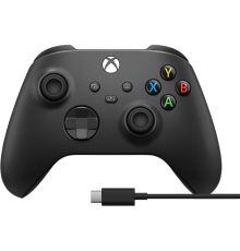 Геймпад Microsoft Xbox + USB-C кабель черный