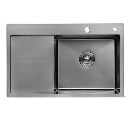 Кухонная мойка AKS Прямоугольная 78x49 правая графит