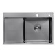 Кухонная мойка AKS Прямоугольная 78x49 правая графит