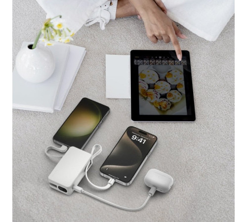 Внешний аккумулятор Momax 1-Power Vital+ Built-In USB-C IP138 10000mAh белый