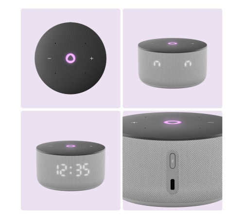 Умная колонка Яндекс Станция Мини 3 с часами серый