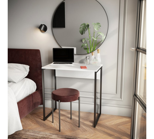 Стол Soma СПМ-5 Metal белый/черный