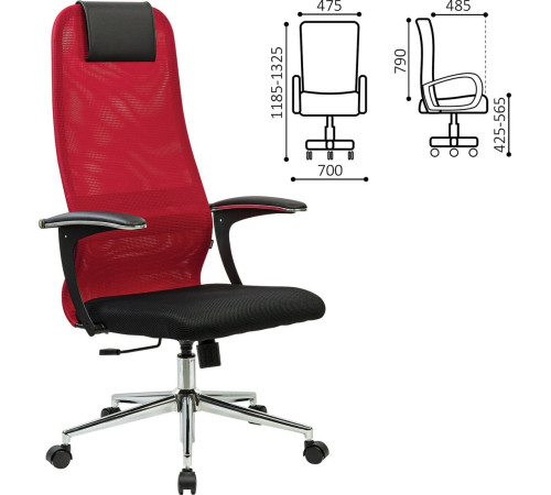 Офисное кресло Brabix EX-801 532921 черный/красный