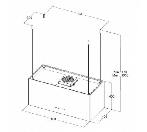 Кухонная вытяжка Korting KHA 40828 GN