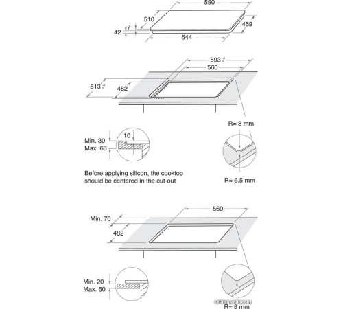 Варочная панель Whirlpool AKT 625 WH
