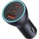 Автомобильное зарядное Baseus Golden Contactor Pro Triple Fast Charger Car Charger 65W CGJP010013 темно-серый