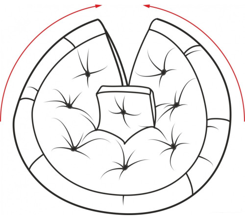 Кресло-мешок Angellini 9с0013тр L, коричневый/бежевый