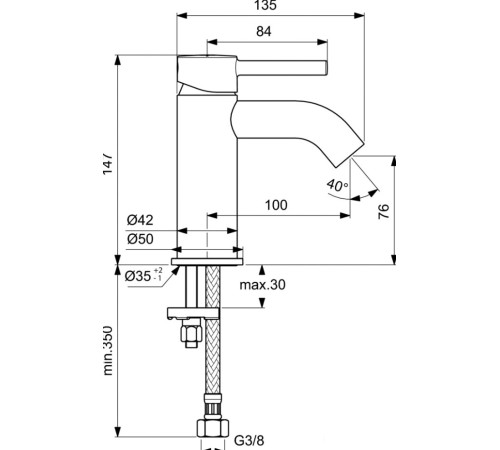 Смеситель Ideal Standard Ceraline BC268AA