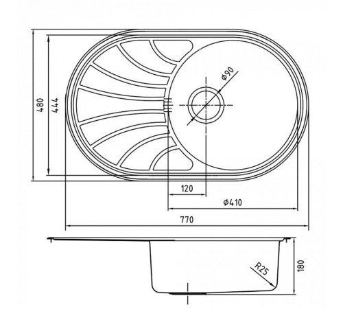 Кухонная мойка IDDIS Suno SUN77SDi77