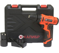 Дрель-шуруповерт Калибр ДА-12А с 2-мя АКБ, кейс