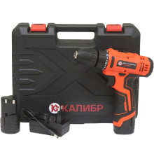 Дрель-шуруповерт Калибр ДА-12А с 2-мя АКБ, кейс