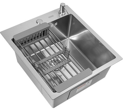 Кухонная мойка ARFEKA Eco AR мойка 450*500, коландер, дозатор SATIN DECOR MILLET GRAINS