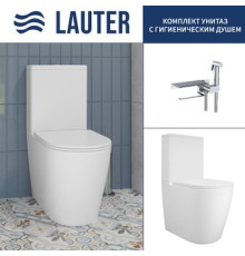 Унитаз напольный Lauter Vortex 2110022VF + гигиенический душ AquaTech 21LT0101CH