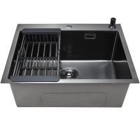 Кухонная мойка Stellar Decor S6550NB-D нано черный