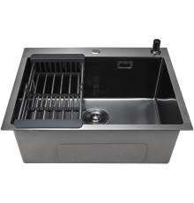 Кухонная мойка Stellar Decor S6550NB-D нано черный