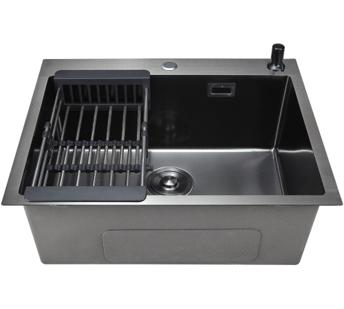 Кухонная мойка Stellar Decor S6550NB-D нано черный