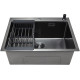 Кухонная мойка Stellar Decor S6550NB-D нано черный