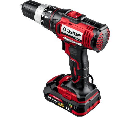 Дрель-шуруповерт Зубр Мастер ДШУ-185-22 с 2-мя АКБ, кейс