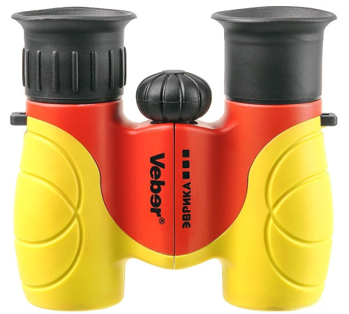 Бинокль Veber Эврика 6x21 желтый/красный