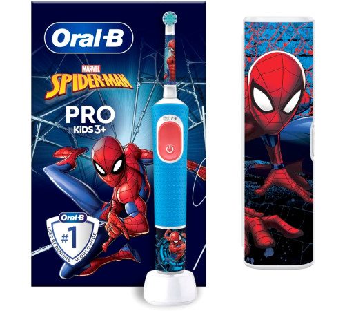 Электрическая зубная щетка Oral-B Vitality Pro Kids D103.413.2KX Spiderman с футляром