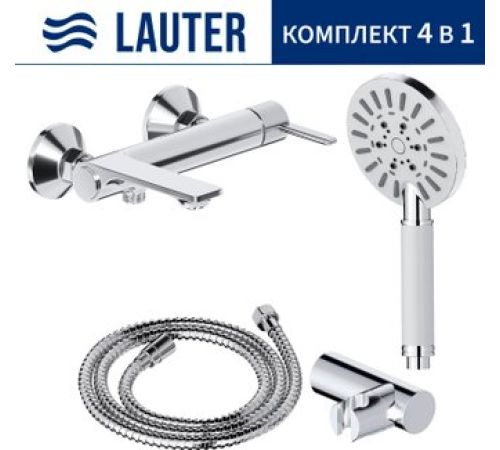 Смеситель Lauter Velvet 21СК6696С с лейкой Relexa Nevada 21S10146