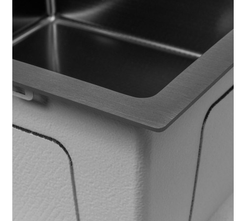 Кухонная мойка ARFEKA ECO AR 550*450 BLACK PVD NANO DECOR MILLET GRAINS